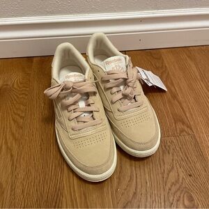 Reebok Tan Lace-Up Sneakers
